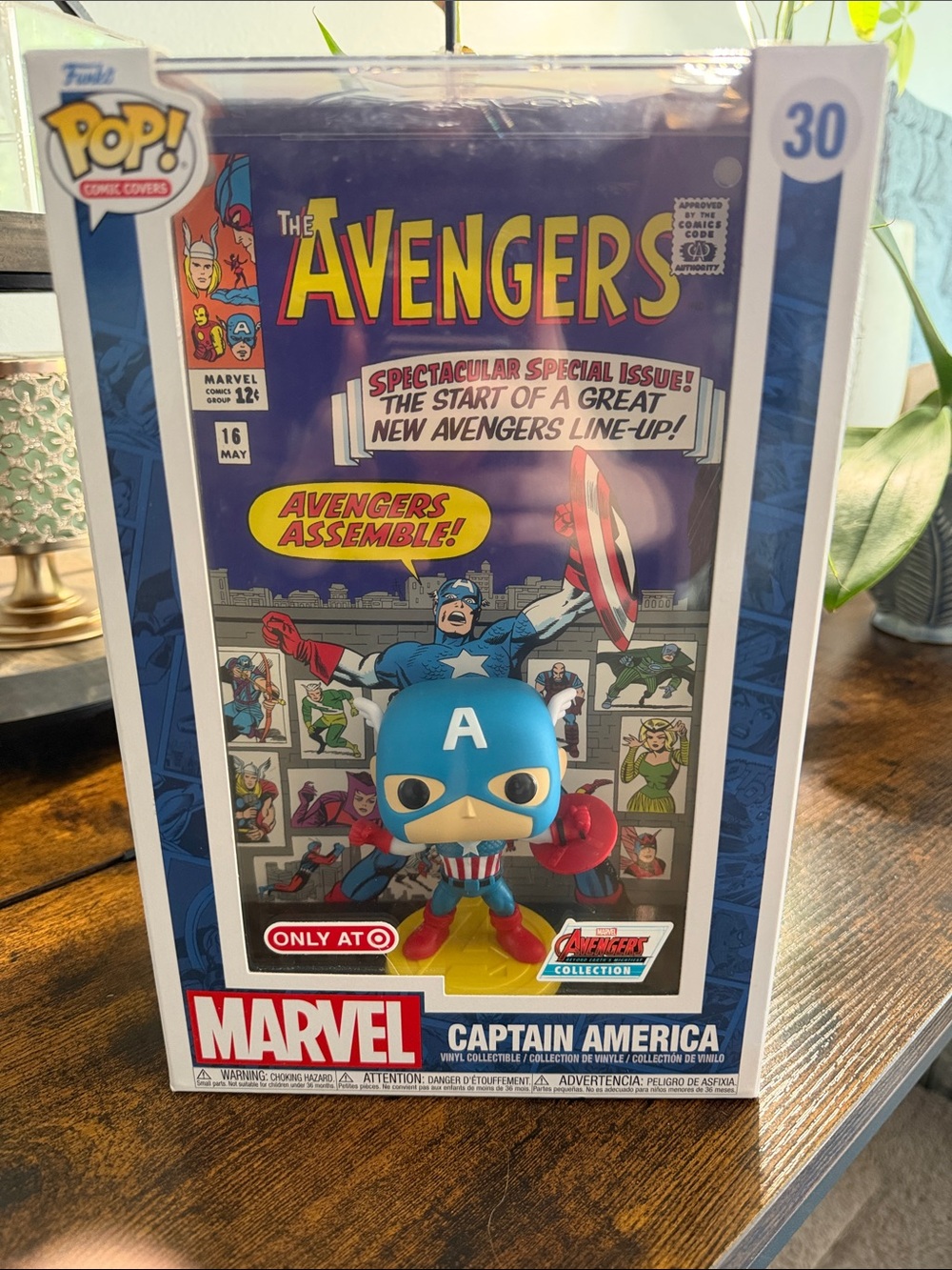 Funko Pop! Captain America Comic Cover Edition - Blue, Red, White